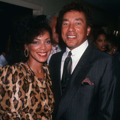 Ex-couple Smokey Robinson and Claudia Robinson photographed together.